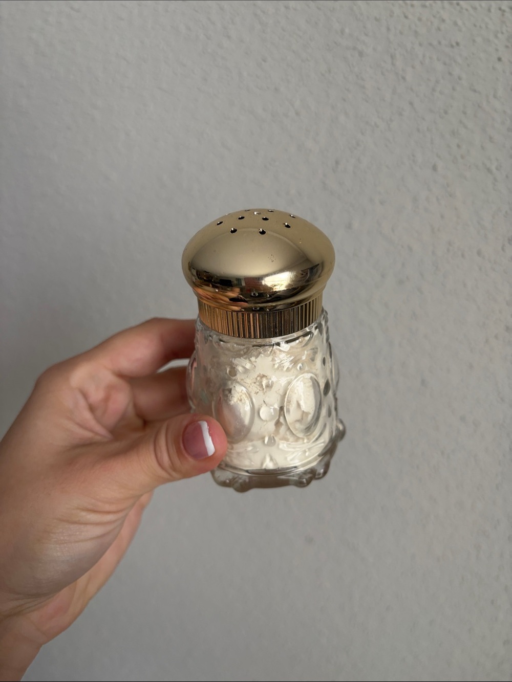 Avon Vintage Glass Salt Shaker Charisma Powder Sachet